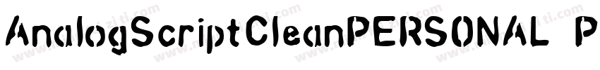 AnalogScriptCleanPERSONAL Personal字体转换